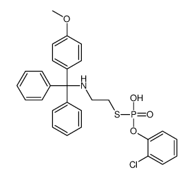 S-(N-monomethoxytritylaminoethyl)-O-(2-chlorophenyl)phosphorothioate Structure