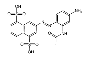 3-[[2-(acetylamino)-4-aminophenyl]azo]naphthalene-1,5-disulphonic acid结构式