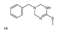 1,2,3,6-Tetrahydro-4-(methylthio)-1-(phenylmethyl)-1,3,5-triazine Hydroiodide Structure