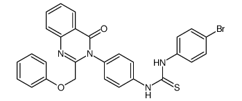 1-(4-bromophenyl)-3-[4-[4-oxo-2-(phenoxymethyl)quinazolin-3-yl]phenyl]thiourea结构式