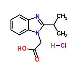 (2-ISOPROPYL-BENZOIMIDAZOL-1-YL)-ACETIC ACIDHYDROCHLORIDE结构式