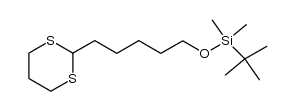 2-[5-(tert-Butyldimethylsiloxy)pentan-1-yl]-1,3-dithiane结构式