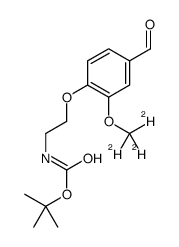 N-tert-Boc-2-(4-formyl-2-methoxyphenoxy)ethylamine-d3 Structure