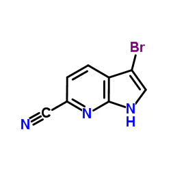 3-Bromo-6-cyano-7-azaindole结构式