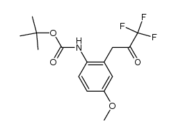 tert-butyl 2-(3,3,3-trifluoro-2-oxopropyl)-4-methoxyphenylcarbamate结构式