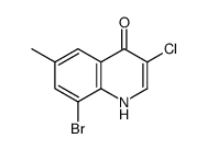 8-Bromo-3-chloro-4-hydroxy-6-methylquinoline structure