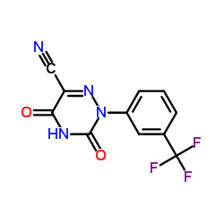 3,5-Dioxo-2-[3-(trifluoromethyl)phenyl]-2,3,4,5-tetrahydro-1,2,4-triazine-6-carbonitrile Structure