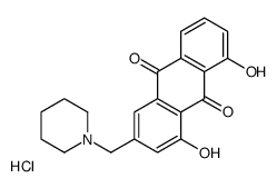 1,8-dihydroxy-3-(piperidin-1-ylmethyl)anthracene-9,10-dione,hydrochloride结构式