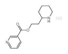 2-(2-Piperidinyl)ethyl nicotinate hydrochloride结构式