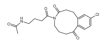 N-[3-[(11-chloro-2,3,5,6,7,8-hexahydro-3,8-dioxo-4-benzazecin-4(1H)-yl)-carbonyl]propyl]acetamide结构式
