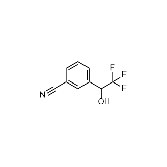 3-(2,2,2-Trifluoro-1-hydroxyethyl)benzonitrile Structure