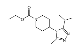 ethyl 4-(3-isopropyl-5-methyl-4H-1,2,4-triazol-4-yl)piperidine-1-carboxylate结构式