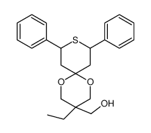 (3-ethyl-8,10-diphenyl-1,5-dioxa-9-thiaspiro[5.5]undecan-3-yl)methanol Structure