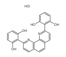 2,9-Bis(2',6'-dihydroxyphenyl)-1,10-phenanthroline hydrochloride结构式