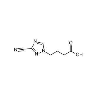 4-(3-Cyano-1h-1,2,4-triazol-1-yl)butanoic acid Structure