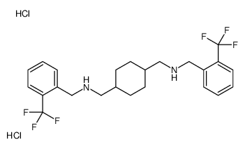 N-[[2-(trifluoromethyl)phenyl]methyl]-1-[4-[[[2-(trifluoromethyl)phenyl]methylamino]methyl]cyclohexyl]methanamine,dihydrochloride结构式