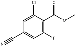 2-Chloro-4-cyano-6-fluoro-benzoic acid methyl ester结构式