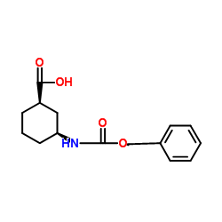 (1R,3S)-3-(Carbobenzoxyamino)cyclohexanecarboxylic Acid picture