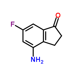 4-Amino-6-fluoro-1-indanone结构式