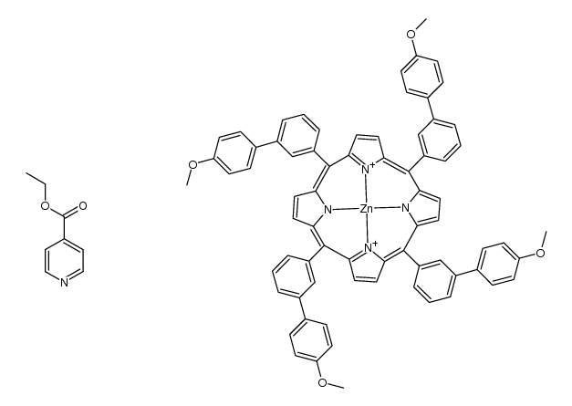 Zn((MeOC6H4C6H4)4C20H8N4)(EtOCOC5H4N) Structure