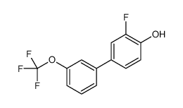 2-fluoro-4-[3-(trifluoromethoxy)phenyl]phenol结构式