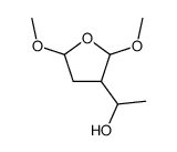 1-(2,5-Dimethoxy-tetrahydro-furan-3-yl)-ethanol结构式
