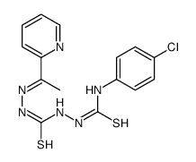 1-(4-chlorophenyl)-3-[[(E)-1-pyridin-2-ylethylideneamino]carbamothioylamino]thiourea结构式