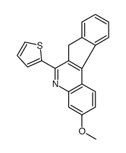 3-methoxy-6-thiophen-2-yl-7H-indeno[2,1-c]quinoline结构式