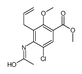 methyl 4-acetamido-5-chloro-2-methoxy-3-prop-2-enylbenzoate结构式