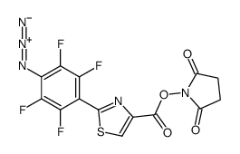 succinimidyl 2-(4-azido-2,3,5,6-tetrafluorophenyl)thiazole-4-carboxylate Structure