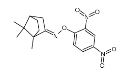 O-(2',4'-dinitrophenyl) 1,7,7-trimethyl-bicyclo[2.2.1]heptan-2-one oxime Structure