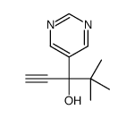 4,4-Dimethyl-3-(5-pyrimidinyl)-1-pentyn-3-ol Structure