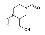 1,4-Piperazinedicarboxaldehyde,2-(hydroxymethyl)-(9CI)结构式
