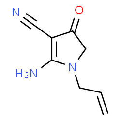 1H-Pyrrole-3-carbonitrile,2-amino-4,5-dihydro-4-oxo-1-(2-propenyl)- (9CI) structure