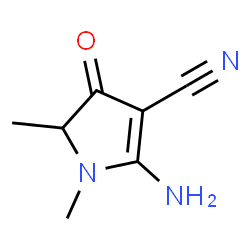 1H-Pyrrole-3-carbonitrile,2-amino-4,5-dihydro-1,5-dimethyl-4-oxo- structure