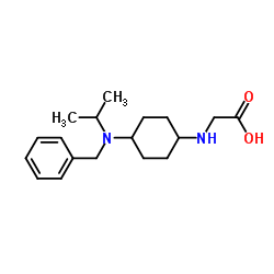 N-{4-[Benzyl(isopropyl)amino]cyclohexyl}glycine结构式