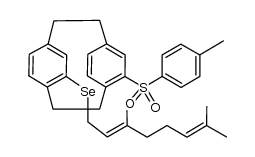 4-(geranylseleno)-15-(p-toluenesulfonyl)[2.2]paracyclophane结构式