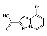 4-溴吡唑并[1,5-a]吡啶-2-羧酸结构式