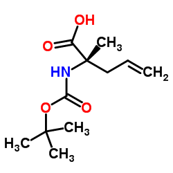 (S)-2-((tert-Butoxycarbonyl)amino)-2-methylpent-4-enoic acid Structure