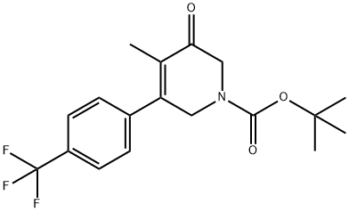 tert-butyl 4-Methyl-5-oxo-3-(4-(trifluoroMethyl)phenyl)-5,6-dihydropyridine-1(2H)-结构式