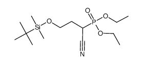 diethyl (3-((tert-butyldimethylsilyl)oxy)-1-cyanopropyl)phosphonate Structure