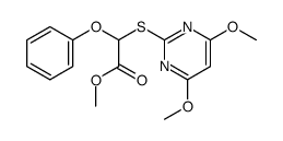 methyl 2-(4,6-dimethoxypyrimidin-2-yl)sulfanyl-2-phenoxyacetate Structure