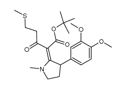 (E)-tert-butyl 2-(3-(3,4-dimethoxyphenyl)-1-methylpyrrolidin-2-ylidene)-5-(methylthio)-3-oxopentanoate Structure