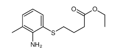 ethyl 4-(2-amino-3-methylphenyl)sulfanylbutanoate结构式