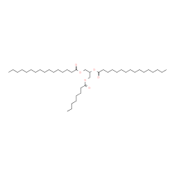 1,2-Dipalmitoyl-3-Octanoyl-rac-glycerol结构式