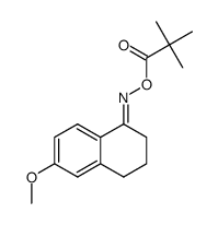 6-methoxy-3,4-dihydronaphthalen-1(2H)-one O-pivaloyl oxime结构式