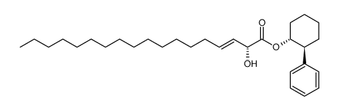 (1R,2S)-2-phenyl-1-cyclohexyl (2R,3E)-2-hydroxy-3-octadecenoate结构式