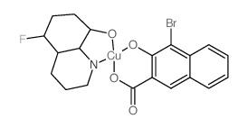 Copper,(4-bromo-3-hydroxy-2-naphthalenecarboxylato-O2,O3)(5-fluoro-8-quinolinolato-N1,O8)-(9CI) Structure