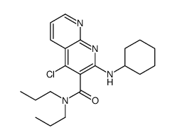 4-chloro-2-(cyclohexylamino)-N,N-dipropyl-1,8-naphthyridine-3-carboxamide结构式
