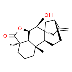 6α,7α-Dihydroxykaur-16-en-18-oic acid γ-lactone structure